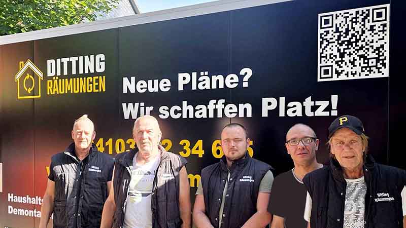 Das Team von Ditting R&auml;umungen